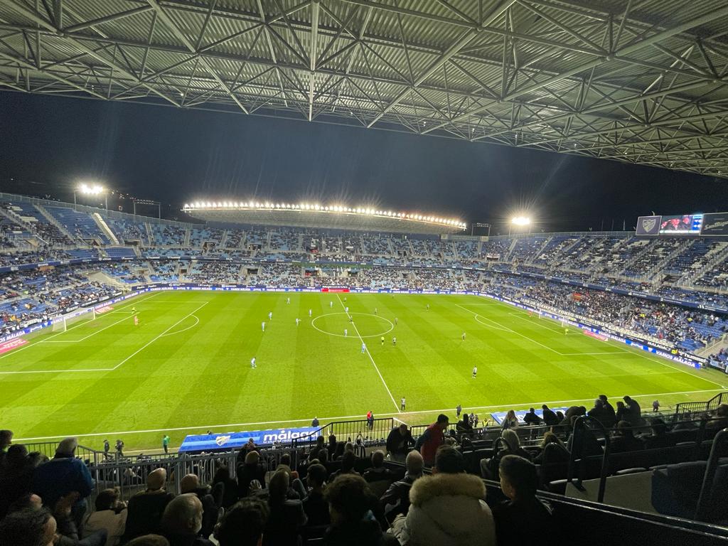 The Blue and Whites won one-nil on Sunday night at La Rosaleda.