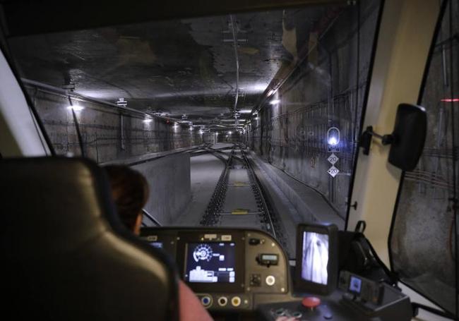 Testing in one of the tunnels.