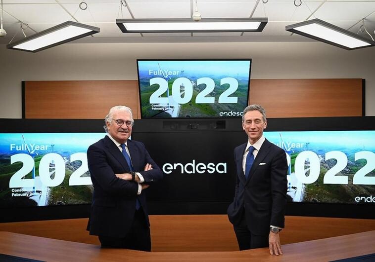 José Bogas, CEO of Endesa (left) and Marco Palermo, Chief Financial Officer.