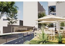 Computer-generated image of the planned enhancement scheme.