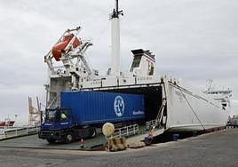 The Friedrich Russ cargo vessel.