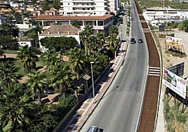 A digital image of what the footpath will look like when compete