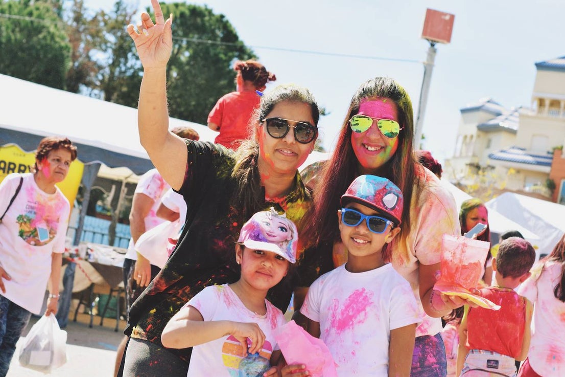 Benalmádena is filled with colour to celebrate Holi, in pictures