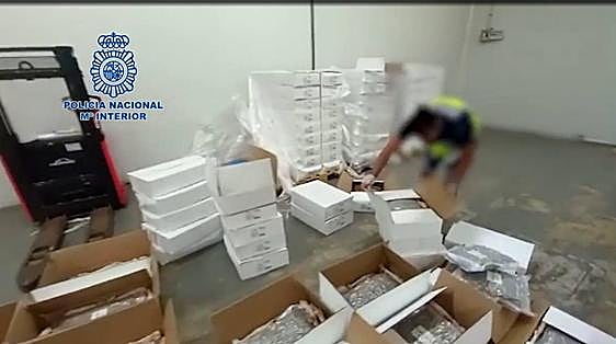 Six arrested in Malaga after 469 kilos of drugs found among meat products