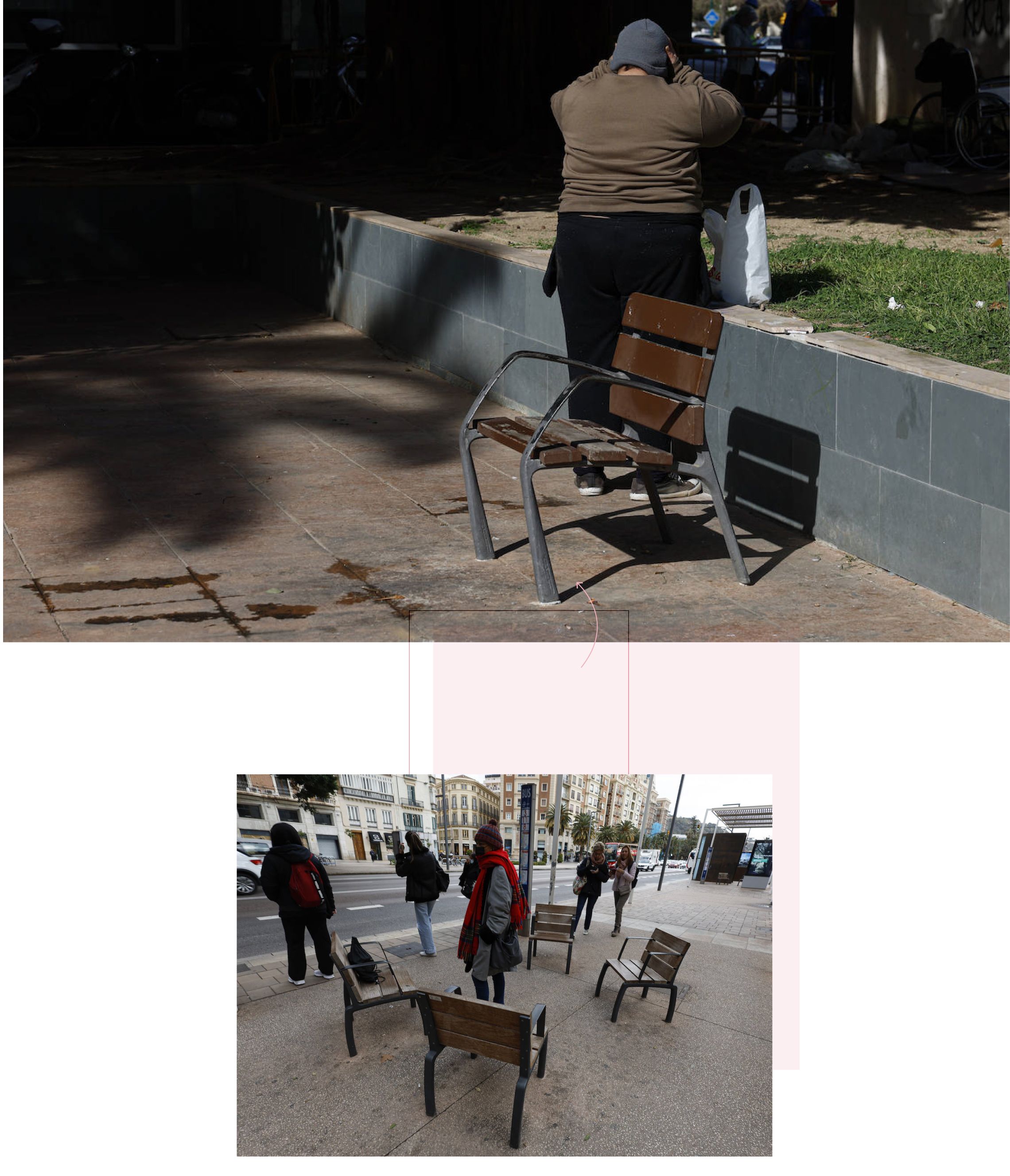 Individual seats rather than benches.