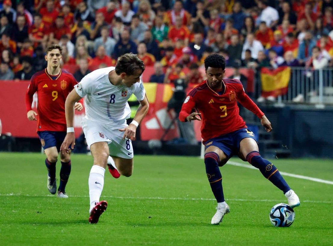 Electric atmosphere in Malaga as Spain's national football team take on Norway, in pictures