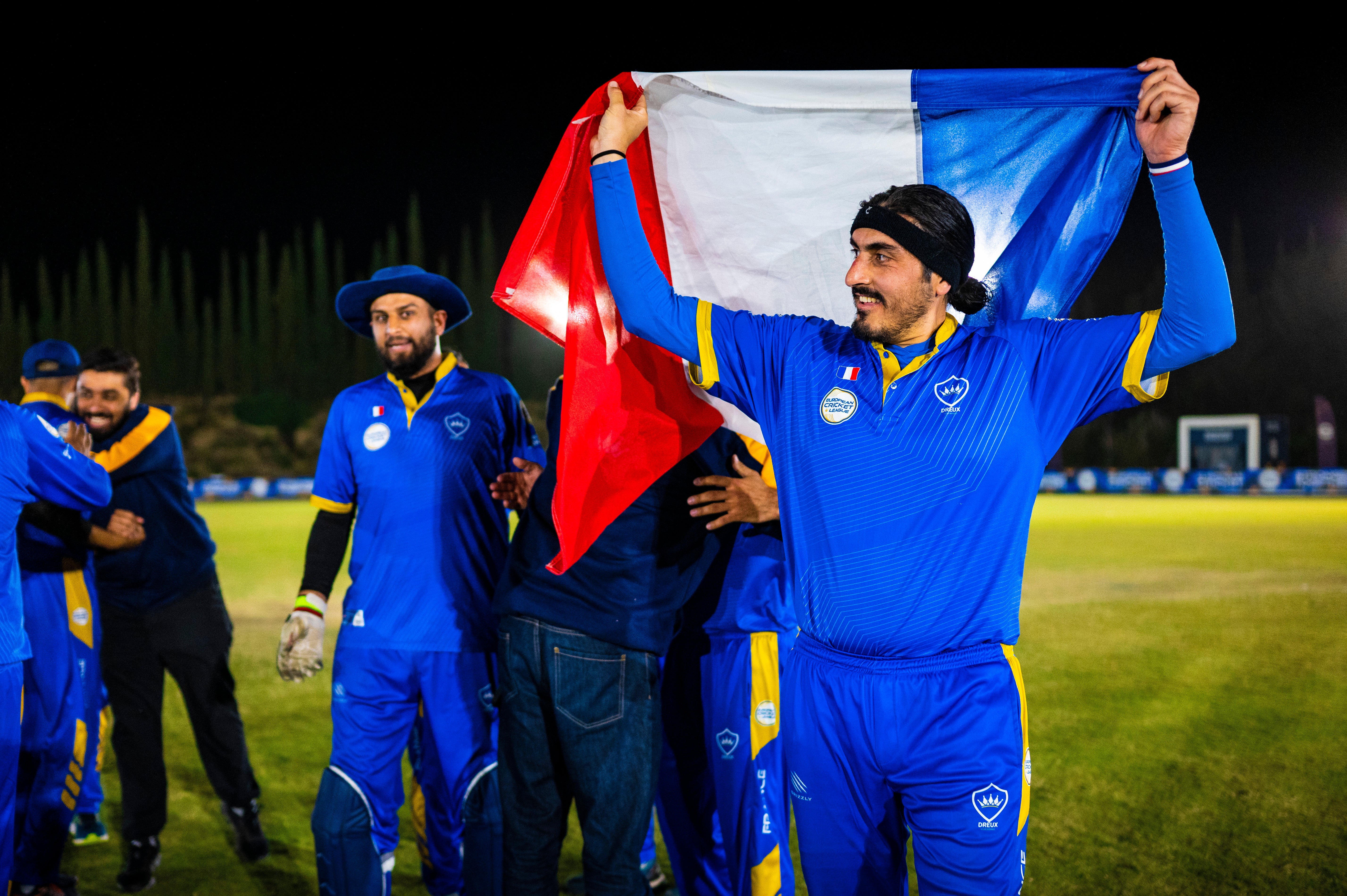 Dreux lift European Cricket League champions trophy, in pictures