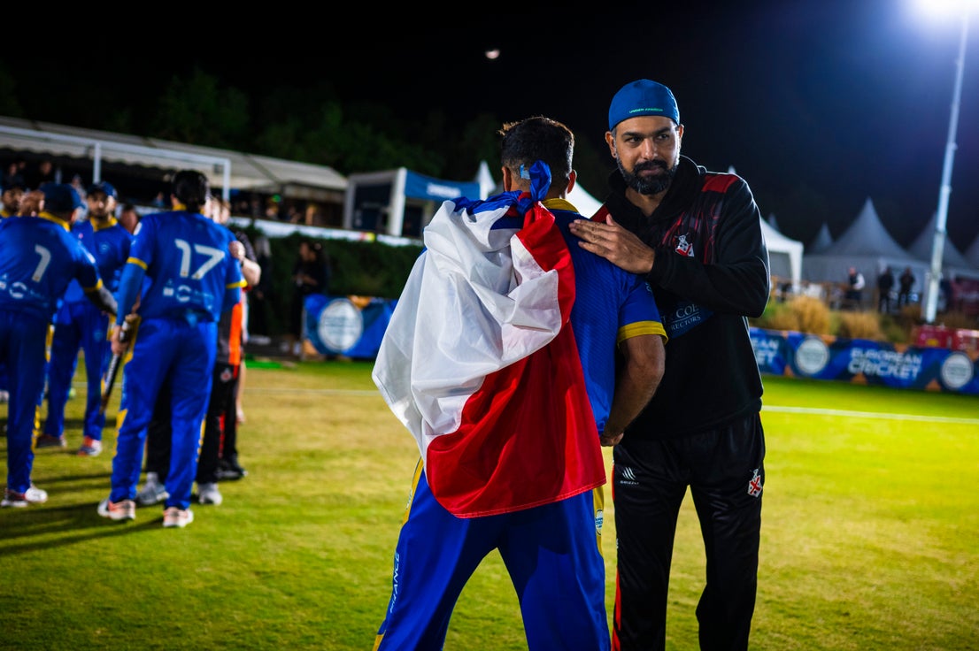 Dreux lift European Cricket League champions trophy, in pictures