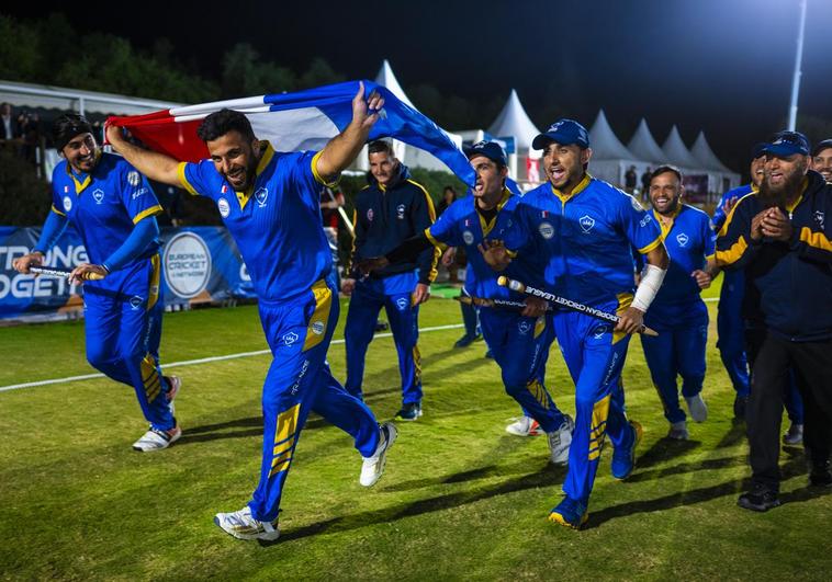 Dreux lift European Cricket League champions trophy, in pictures