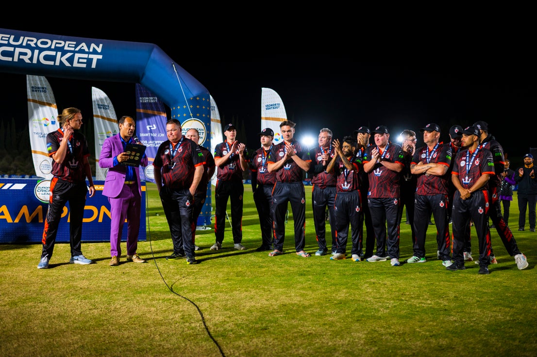 Dreux lift European Cricket League champions trophy, in pictures