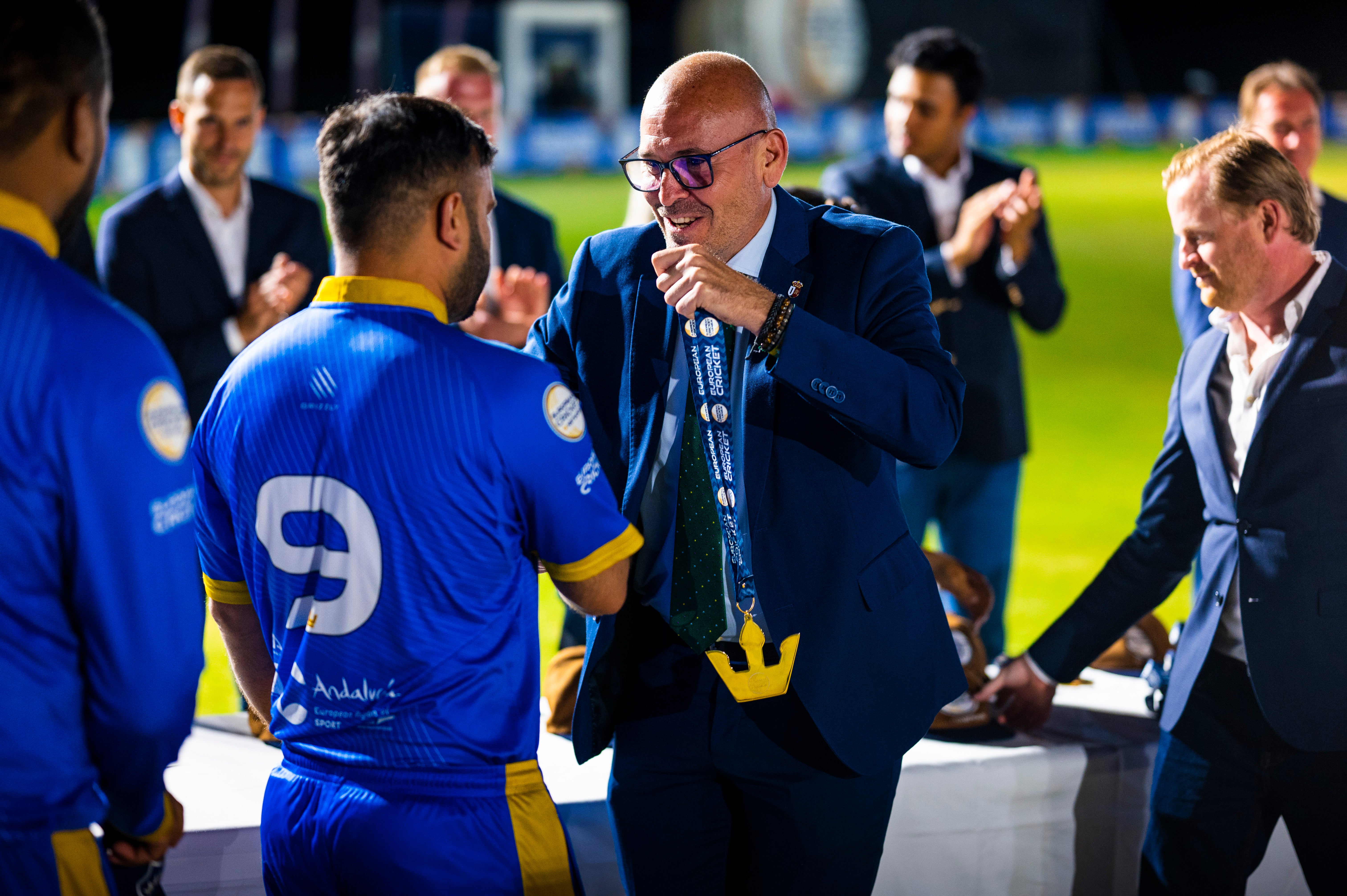 Dreux lift European Cricket League champions trophy, in pictures