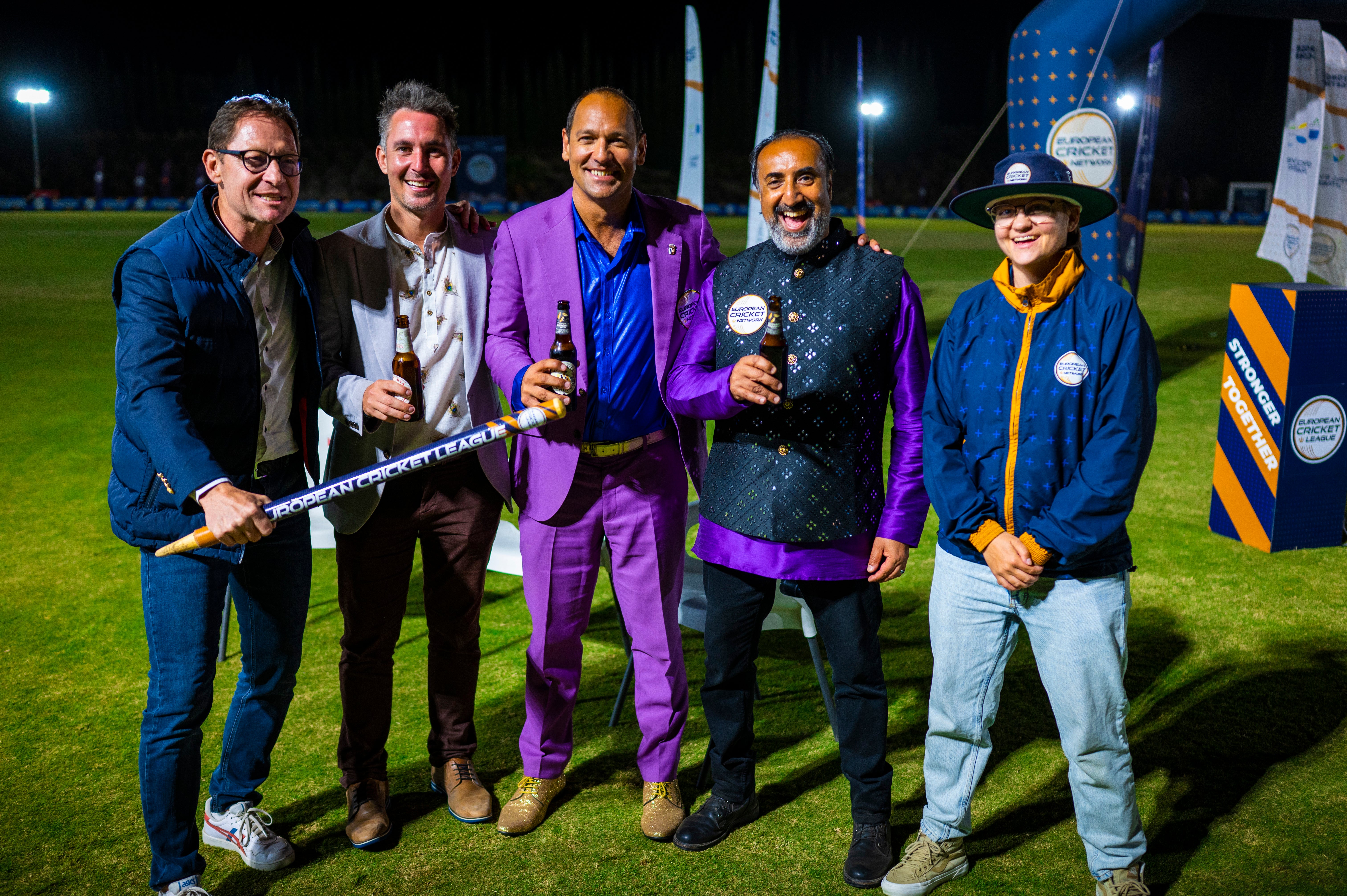 Dreux lift European Cricket League champions trophy, in pictures