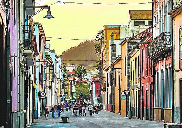 The town of La Laguna, former capital of Tenerife, pictured at sunset.