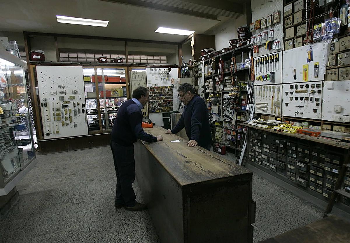 A traditional ironmonger shop.