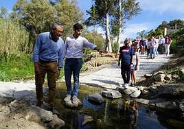 Francisco Salado (left) and Francisco Santos on the path last weekend.