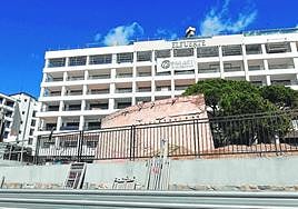 The remains of the San Luis fort in front of the El Fuerte hotel.