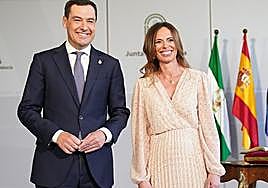 Regional Minister of Public Works, Rocío Díaz, with the President of the Junta of Andalucia