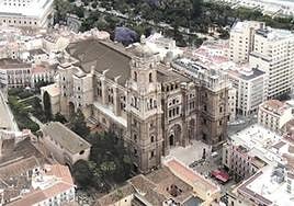 Computer-generated image of the cathedral with its future roof.