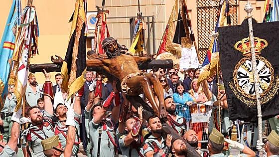 The arrival of the Legionnaires in Malaga, one of the most popular Holy Week events in the city
