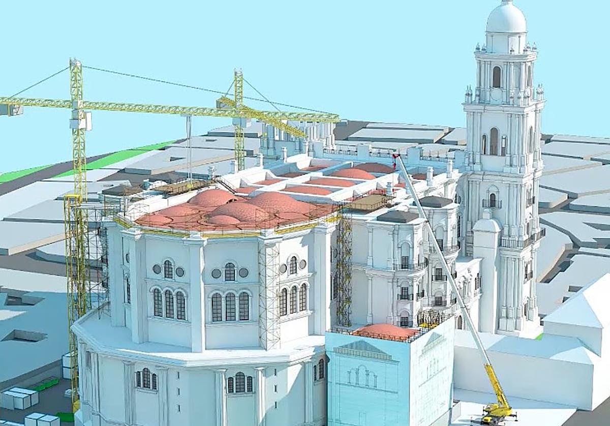 This is how the new 17-million-euro roof to make Malaga cathedral watertight will be installed