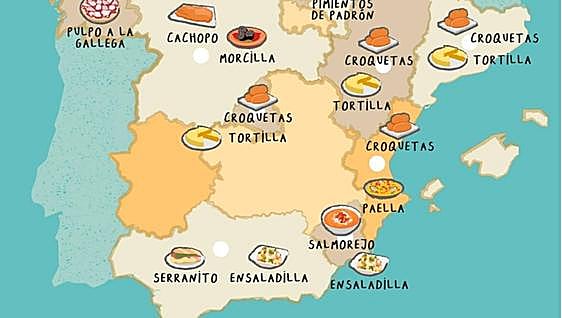 Home-delivery food map of Spain: who likes what and where