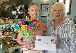 Rosie Brown, winner of 'best spring floral arrangement'.