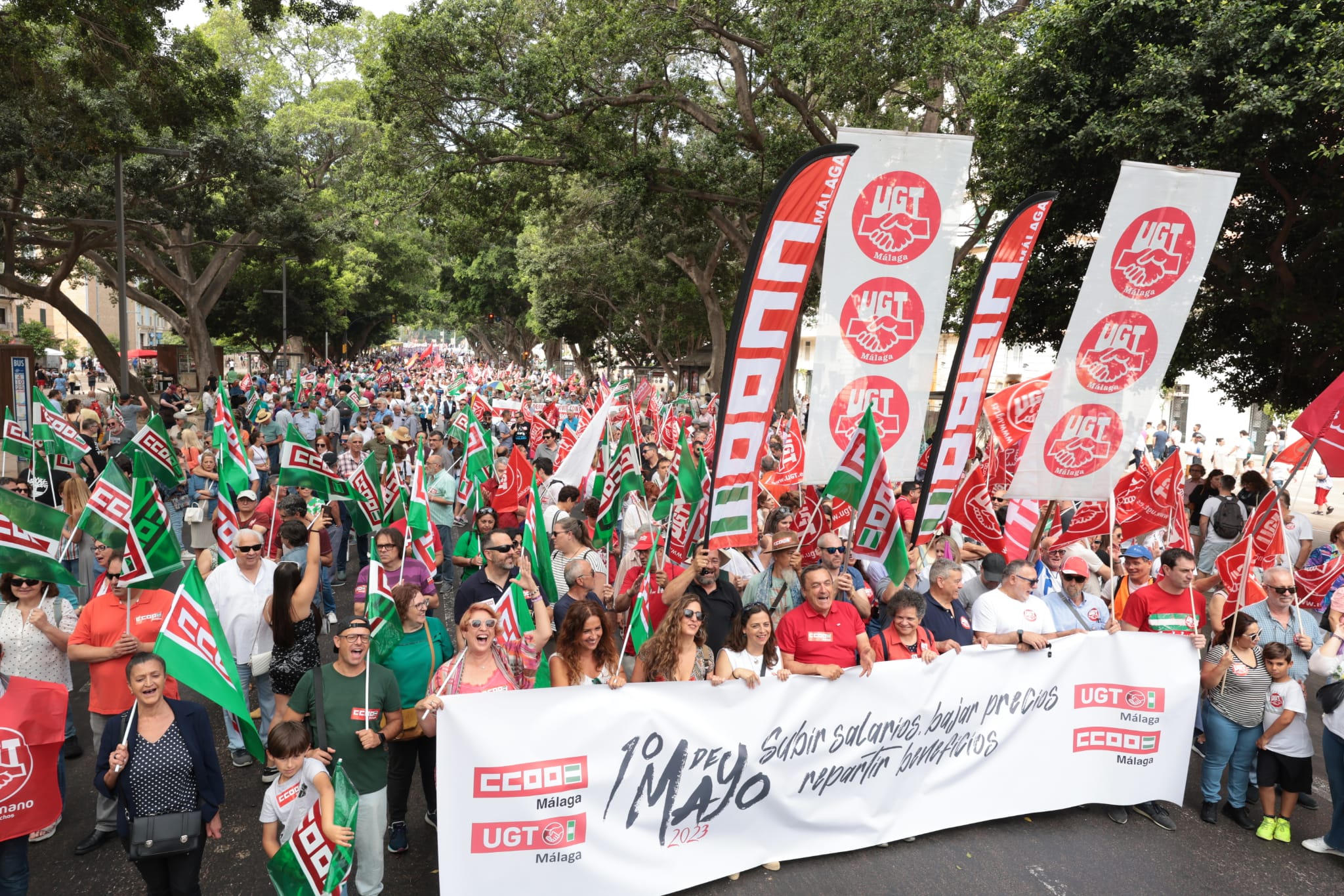 Malaga's May Day rally, in photographs