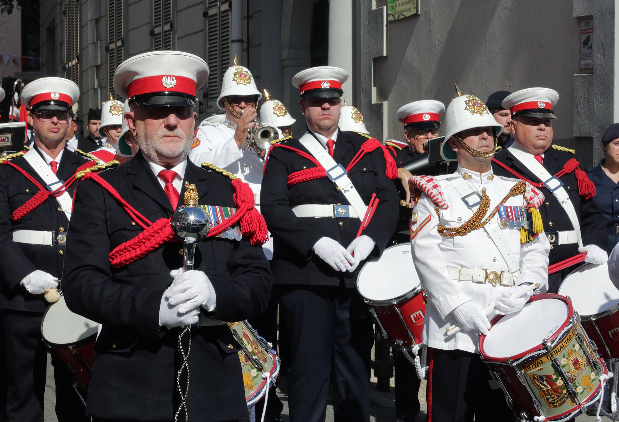 Gibraltar's essential services Coronation parade, in pictures