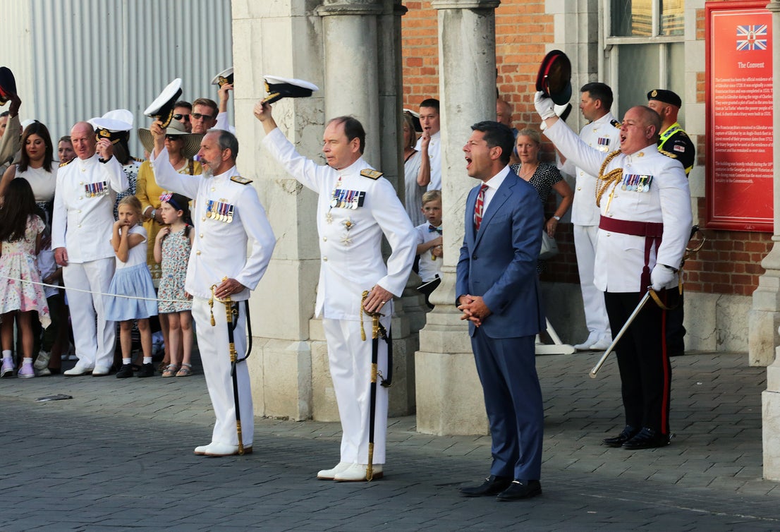 Gibraltar's essential services Coronation parade, in pictures