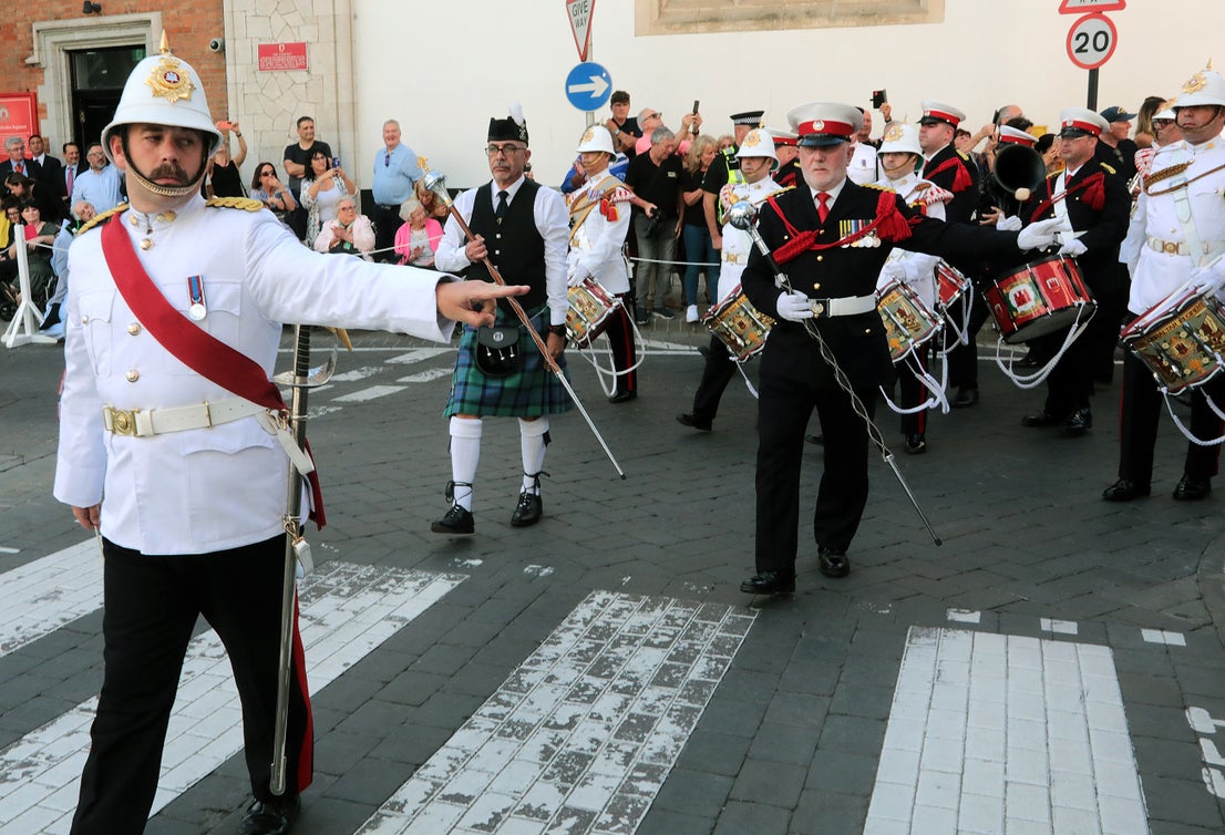 Gibraltar's essential services Coronation parade, in pictures