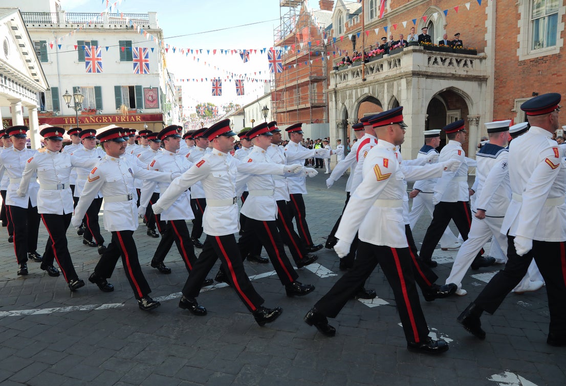 Gibraltar's essential services Coronation parade, in pictures