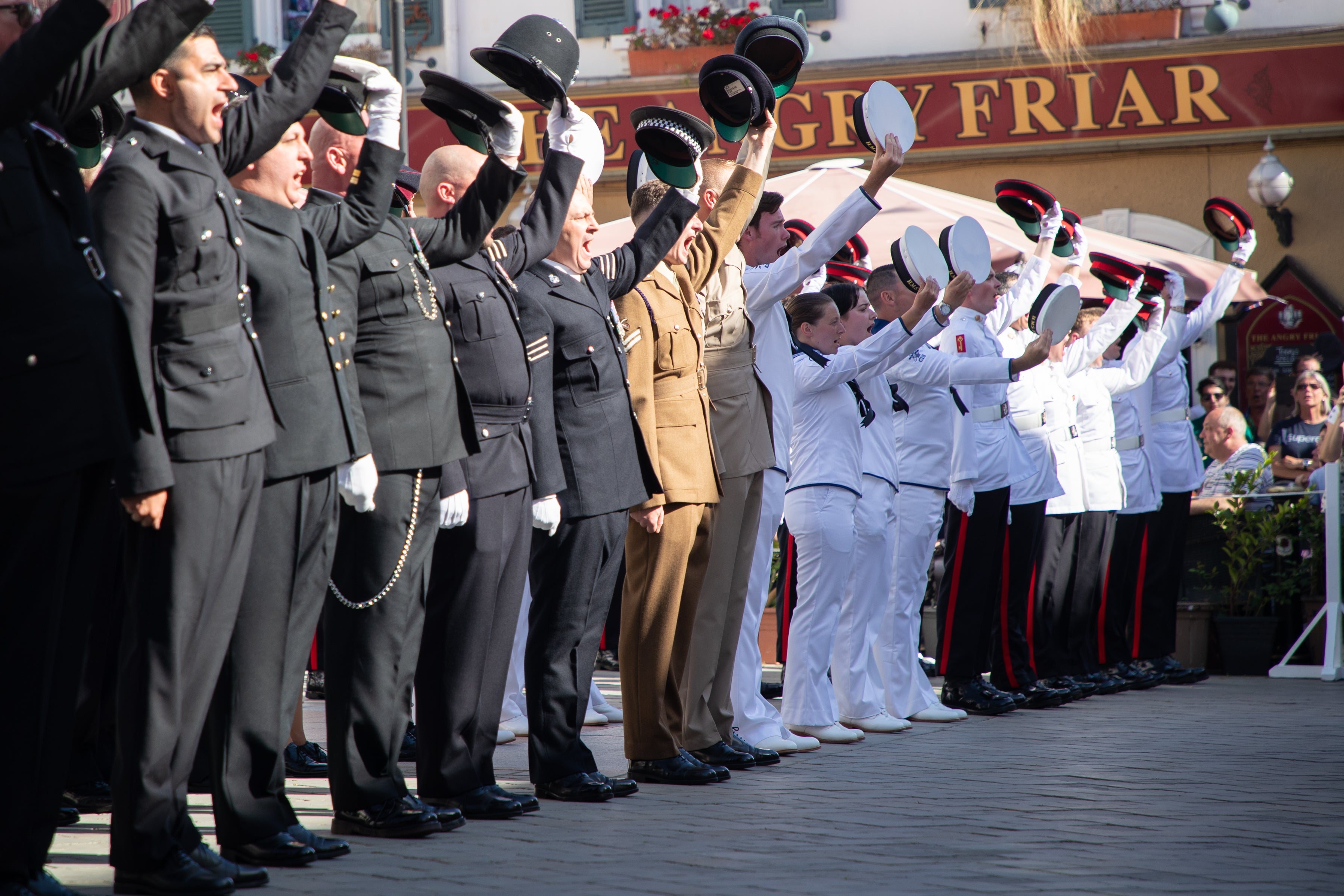 Gibraltar's essential services Coronation parade, in pictures
