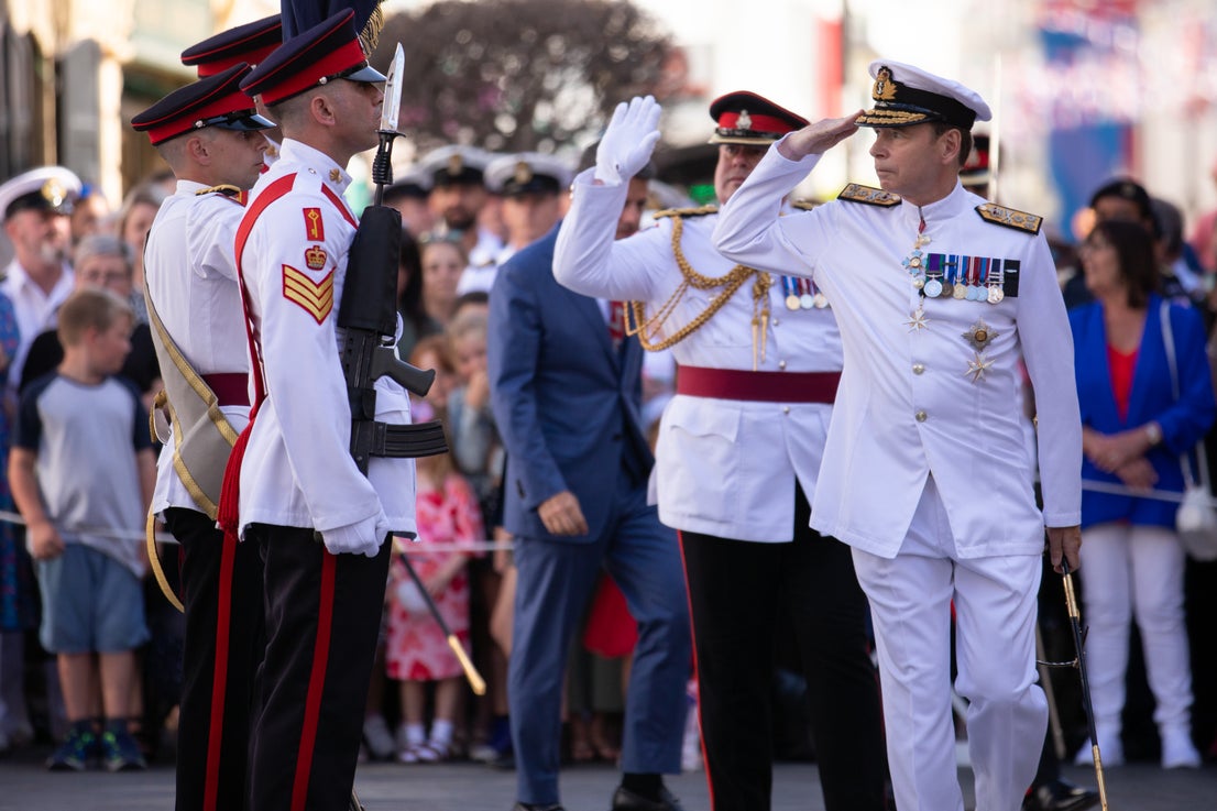 Gibraltar's essential services Coronation parade, in pictures