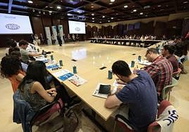 The young people chosen to take part get down to work.