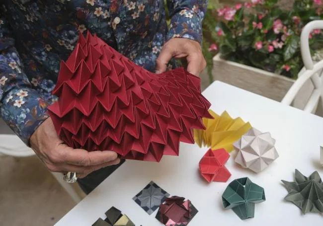 Some details of the origami models made by Juanoto Pérez