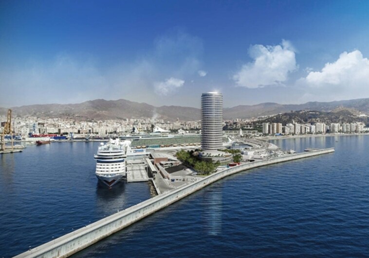 A recreation of the hotel planned for the Levante dock.