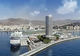 A recreation of the hotel planned for the Levante dock.