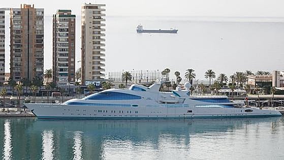 One of the largest megayachts in the world turns heads in Malaga marina again