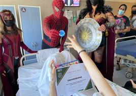Superheroes put smiles on faces as Malaga's Materno Infantil marked hospitalised children day