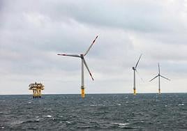 An offshore wind farm in northern Europe.