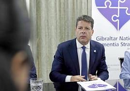 Chief Minister Fabian Picardo at the meeting to discuss the strategy.