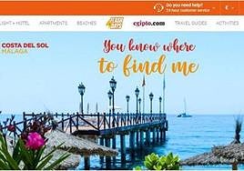 A microsite on the travel portal showing information about the Costa's del Sol's wide range of offerings.