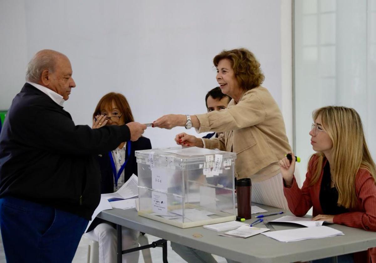One of the polling stations in Malaga.