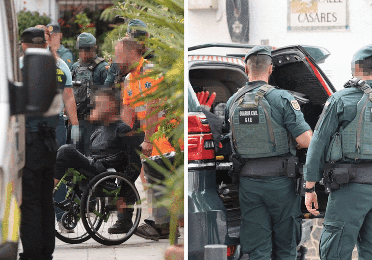 Guardia Civil officers at the scene this Monday afternoon.