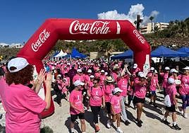 Walkers set off along the promenade in Benalmádena