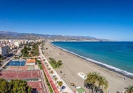 A picturesque beach in Torre del Mar.