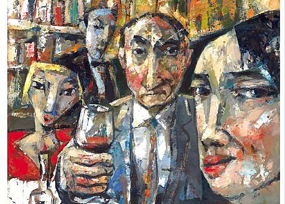 An artistic wine label.