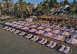 Fendi beach club in Marbella.