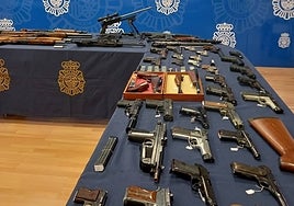 Some of weapons seized by police.