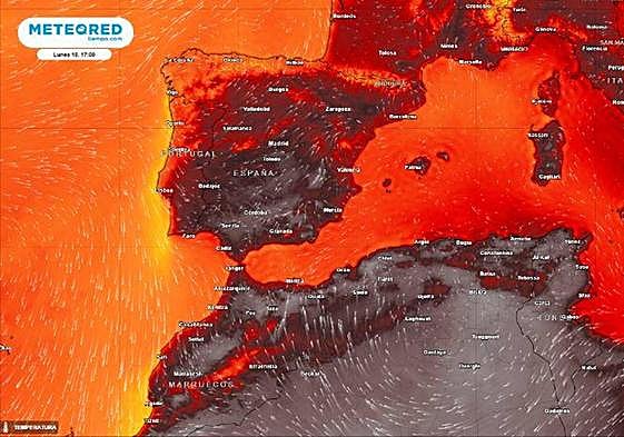 Weather experts warn that ridge of hot air from North African could bring scorching temperatures of 45C to Spain